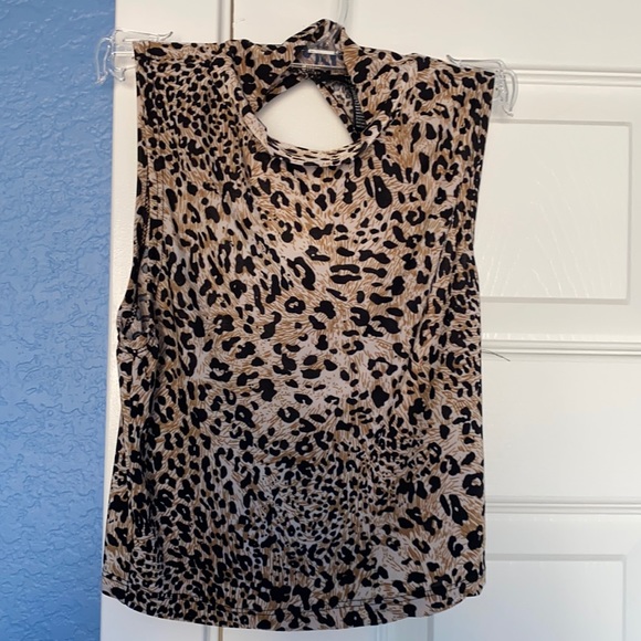 Forever21 Crop top, leopard print, small - Picture 1 of 2